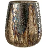 Hot * Photophore Design En Verre "Lise" 21Cm Marron