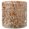 New * Photophore Design En Verre "Ido" 16Cm Rose
