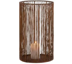 Best Sale * Photophore Design "Fils Metal" 30Cm Orange Rouille