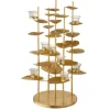 Cheap * Photophore Design "Fleur Aluminium" 64Cm Or