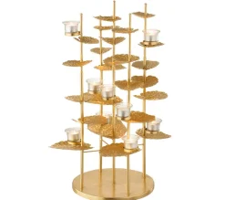 Cheap * Photophore Design "Fleur Aluminium" 64Cm Or