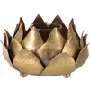Store * Photophore Design "Fleur De Lotus" 17Cm Or
