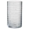 Hot * Photophore Design "Lignes Verre" 22Cm Transparent