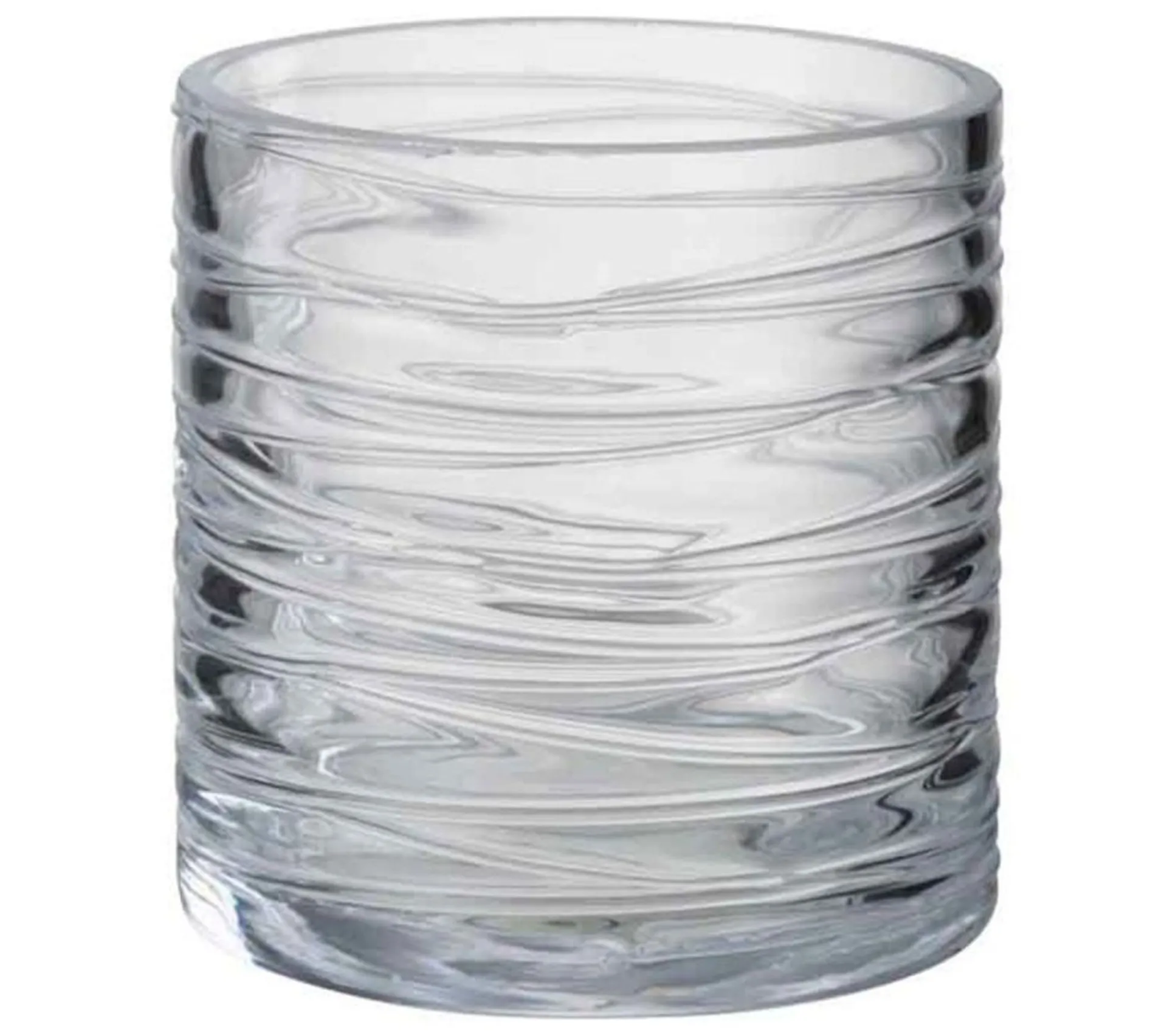 Cheap * Photophore Design "Lignes Verre" 12Cm Transparent