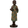 Hot * Photophore Design "Moine" 42Cm Vert Et Or