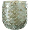 Cheap * Photophore Design "Mosaique" 16Cm Bleu Azur