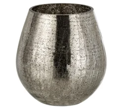 Best Sale * Photophore Design "Oeuf Craquele" 17Cm Gris