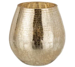 Best Sale * Photophore Design "Oeuf Craquele" 17Cm Or