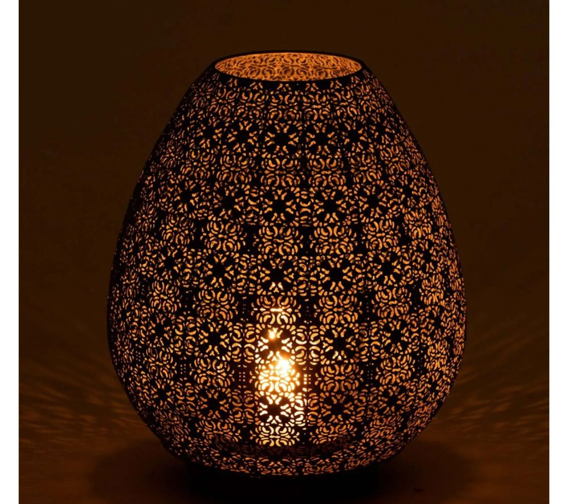 Fashion * Photophore Design "Oeuf Oriental" 44Cm Gris
