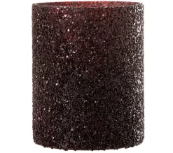 New * Photophore Design "Paillettes Déco" 21Cm Rouge
