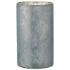 Best * Photophore Design Rond Verre "Glace" 26Cm Bleu