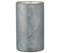Best * Photophore Design Rond Verre "Glace" 26Cm Bleu
