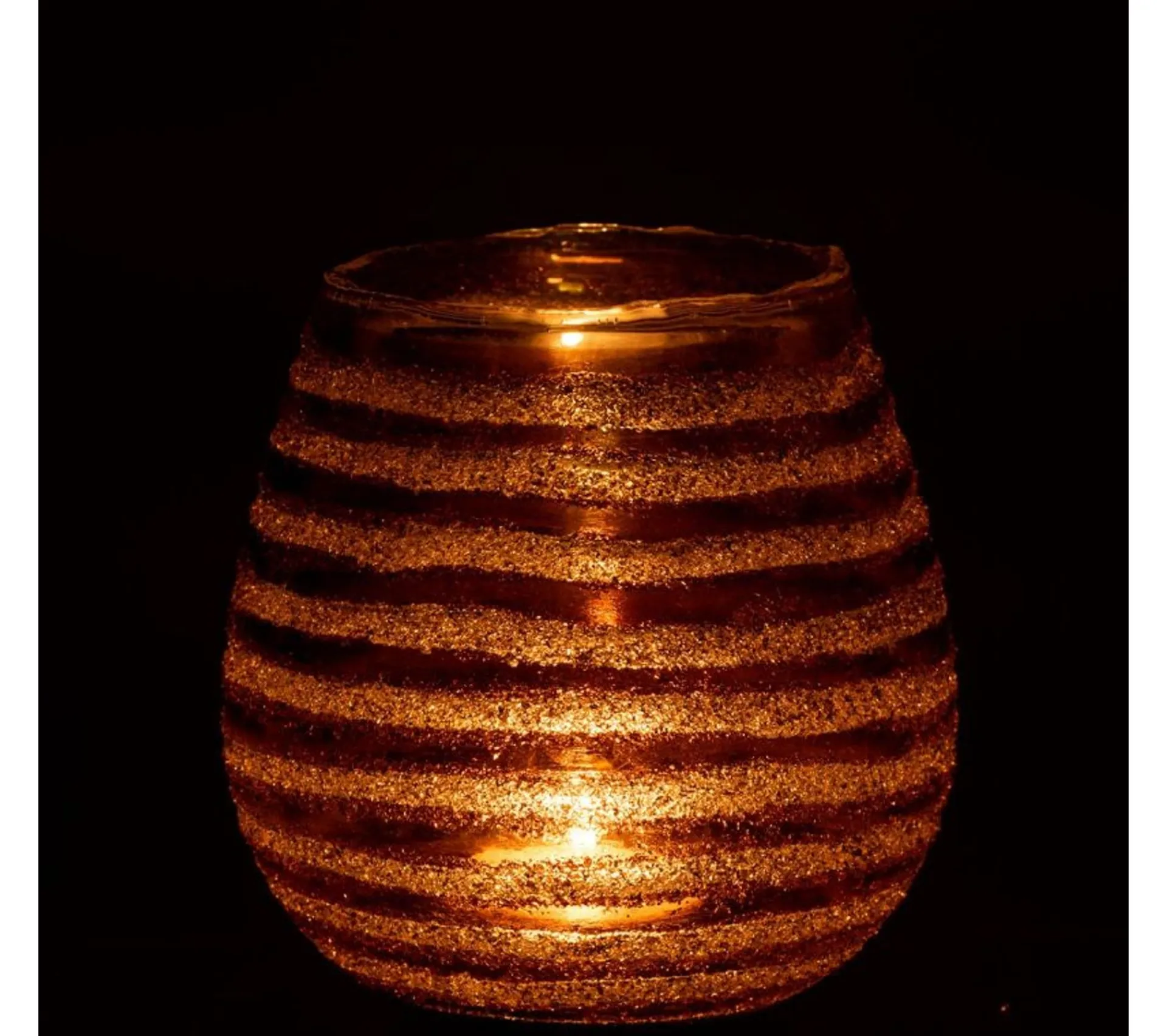 Cheap * Photophore Design "Safari Lignes" 18Cm Marron