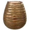Discount * Photophore Design "Safari Lignes" 23Cm Marron