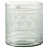 New * Photophore Design "Verre Motifs" 16Cm Transparent