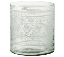 New * Photophore Design "Verre Motifs" 16Cm Transparent