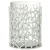 Best Sale * Photophore En Metal Design "Susura" 32Cm Blanc
