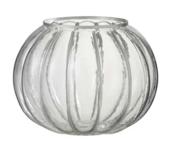 Best * Photophore En Verre "Boule" 23Cm Argent