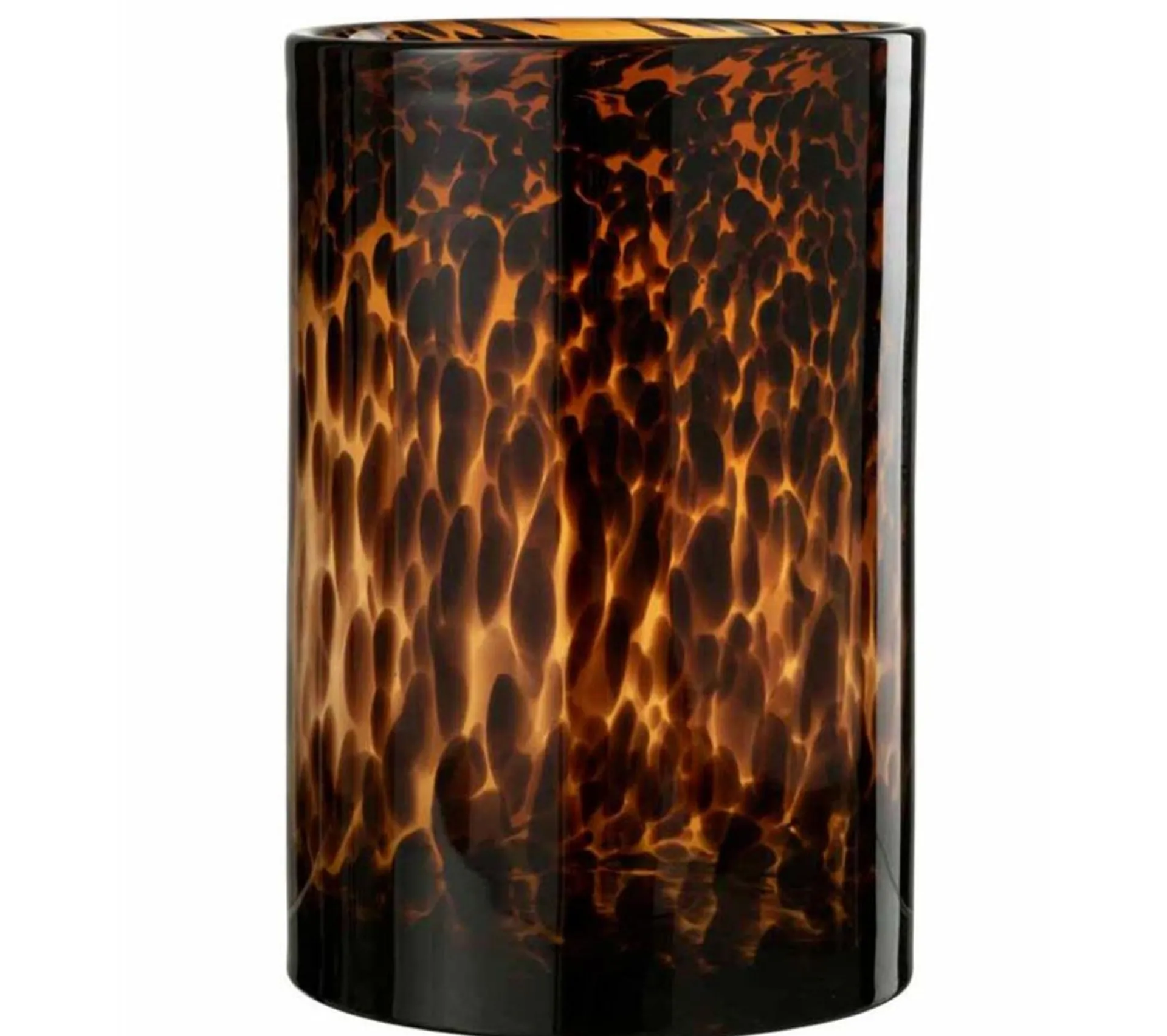 Store * Photophore En Verre "Cylindre Pois" 30Cm Marron