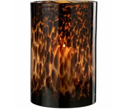 Store * Photophore En Verre "Cylindre Pois" 30Cm Marron