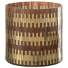 Flash Sale * Photophore En Verre Déco "Chic" 15Cm Marron Et Or