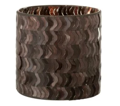 Online * Photophore En Verre Design "Tazu" 15Cm Gris