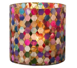 Discount * Photophore En Verre Design "Pub" 21Cm Multicolore