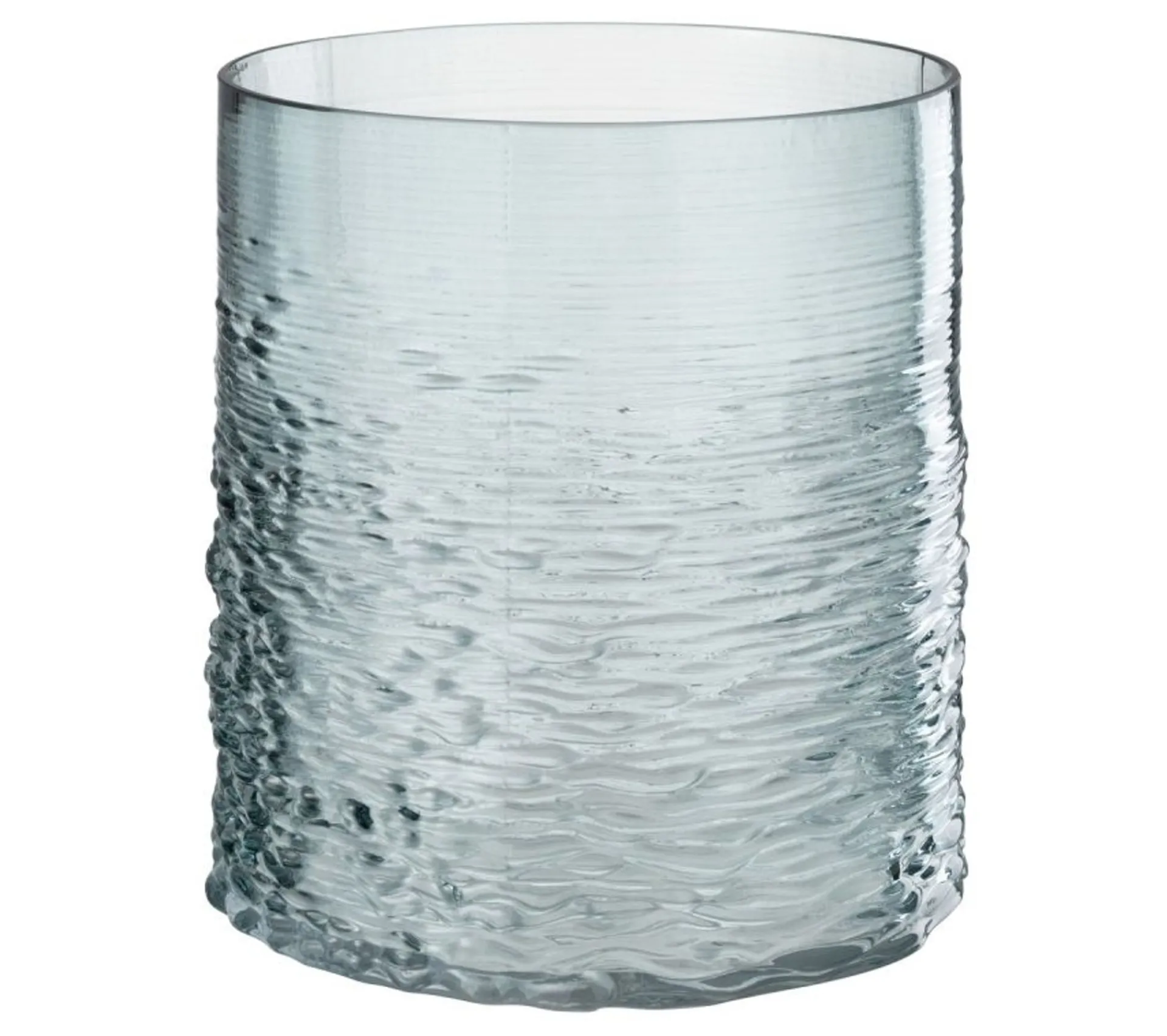 Clearance * Photophore En Verre Design "Sladia" 22Cm Bleu