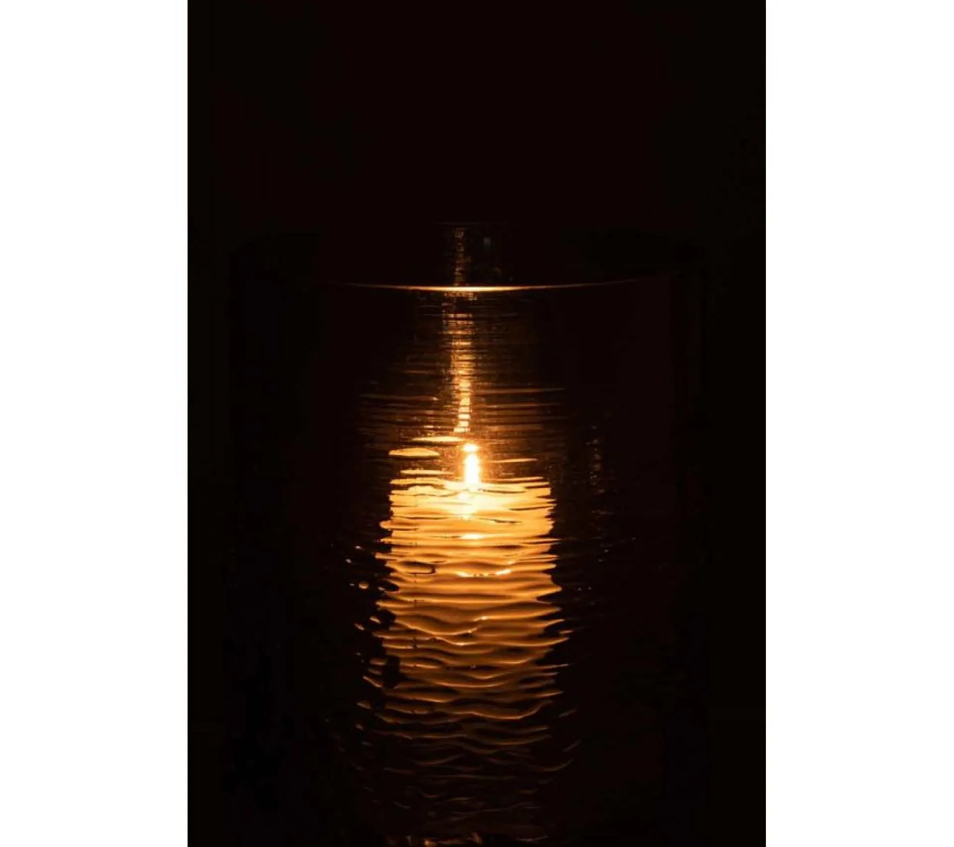 Clearance * Photophore En Verre Design "Sladia" 22Cm Bleu