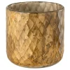 Flash Sale * Photophore En Verre Design "Quadrille" 14Cm Or
