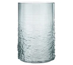 Fashion * Photophore En Verre Design "Sladia" 30Cm Bleu