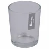 New * Photophore En Verre Fume "Glass" 6Cm Gris