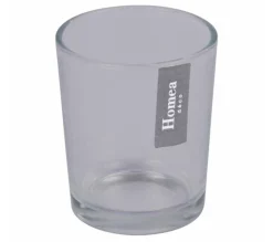 New * Photophore En Verre Fume "Glass" 6Cm Gris