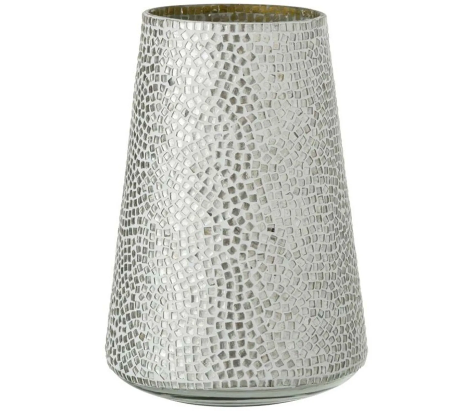 Cheap * Photophore En Verre "Mosaiques Déco" 30Cm Argent