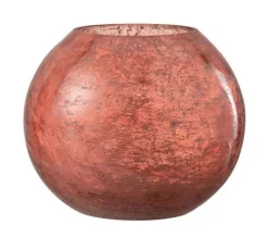 Clearance * Photophore En Verre "Nuria" 19Cm Terracotta