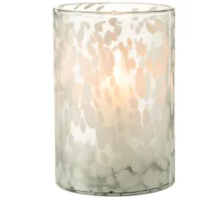 Hot * Photophore En Verre "Tache" 30Cm Gris Et Blanc