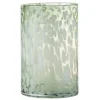 Store * Photophore En Verre "Tachete" 30Cm Vert Et Blanc
