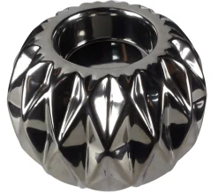 Online * Photophore H. 6,5 Cm Origami Silver