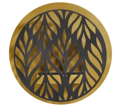 Sale * Photophore Mural D25 Cm Tropical Noir / Dore