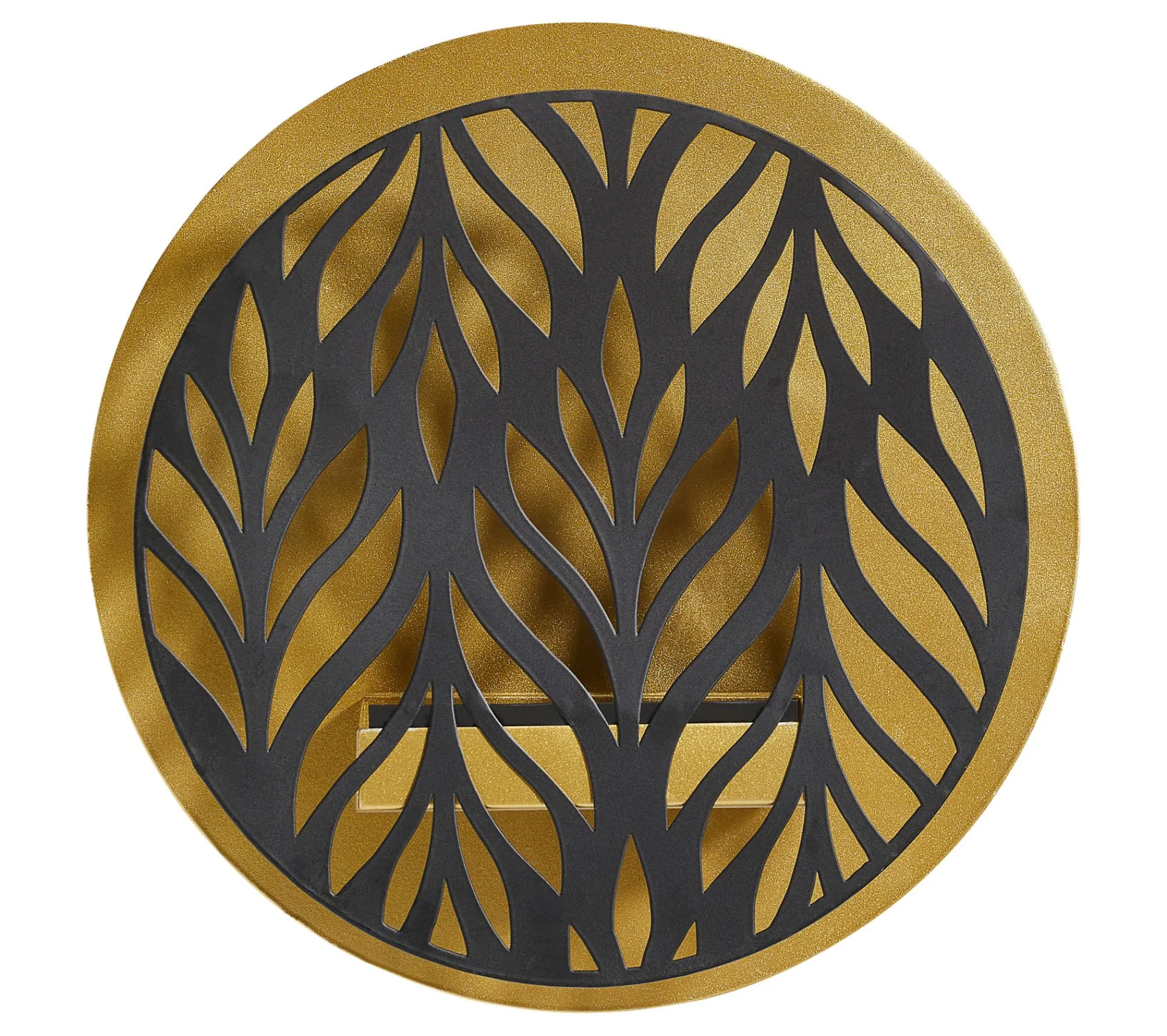Sale * Photophore Mural D25 Cm Tropical Noir / Dore