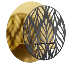 Sale * Photophore Mural D25 Cm Tropical Noir / Dore