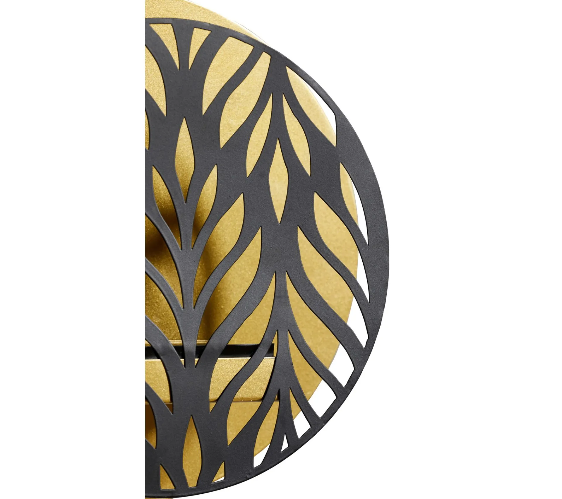 Sale * Photophore Mural D25 Cm Tropical Noir / Dore