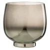 Online * Photophore Rond Déco "Verre Fume" 18Cm Gris