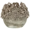 Outlet * Photophore Rond Design Metal "Bijou" 8Cm Argent