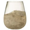 Store * Photophore Rond Design "Perles" 31Cm Or