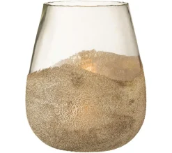Store * Photophore Rond Design "Perles" 31Cm Or