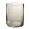 Outlet * Photophore Rond Design Verre "Wils" 25Cm Beige