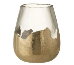 Outlet * Photophore Rond En Verre "Zoe" 31Cm Transparent