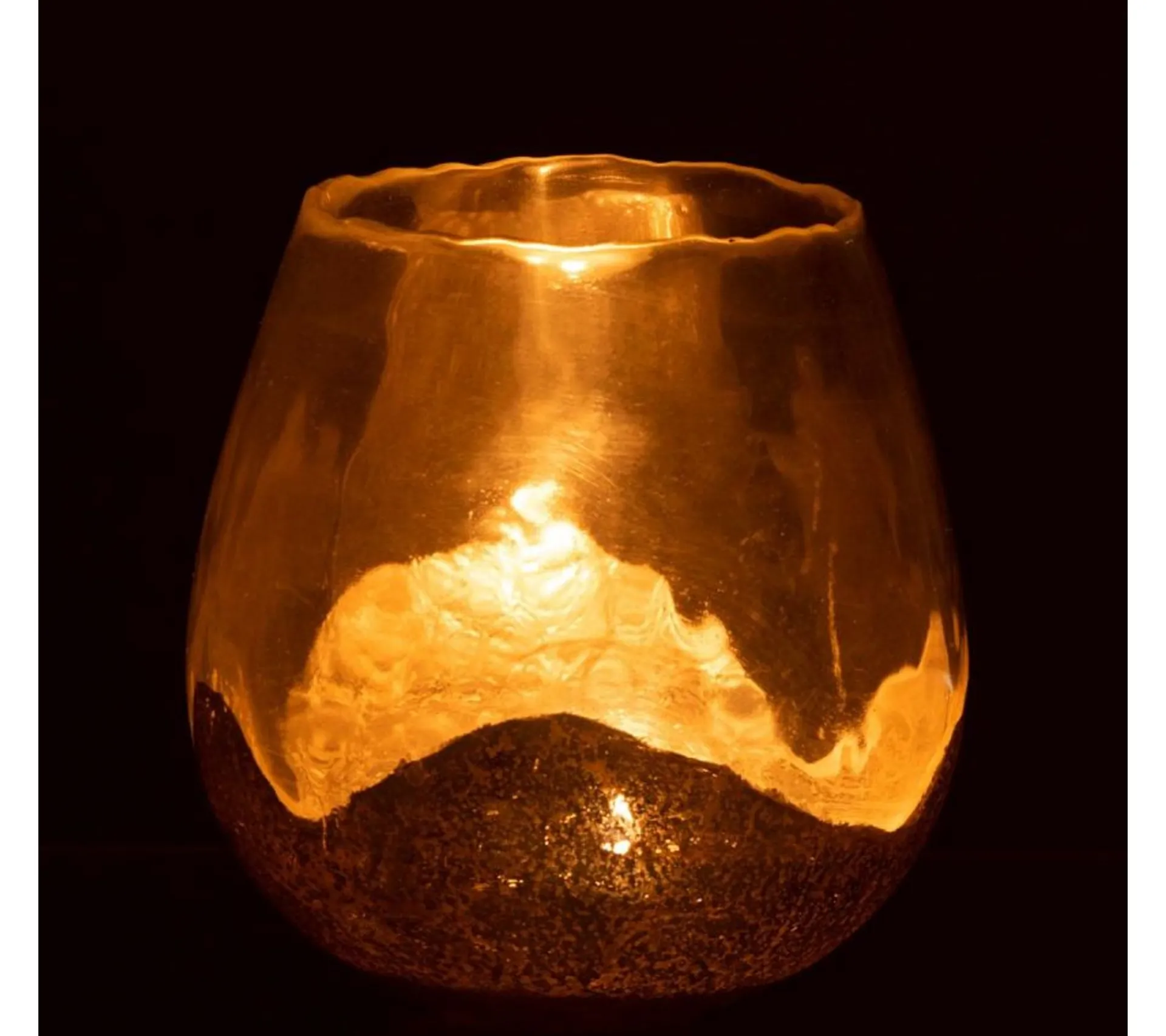 Best Sale * Photophore Rond En Verre "Zoe" 18Cm Transparent