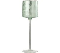 Cheap * Photophore Sur Pied "Arbre" 30Cm Vert Et Argent